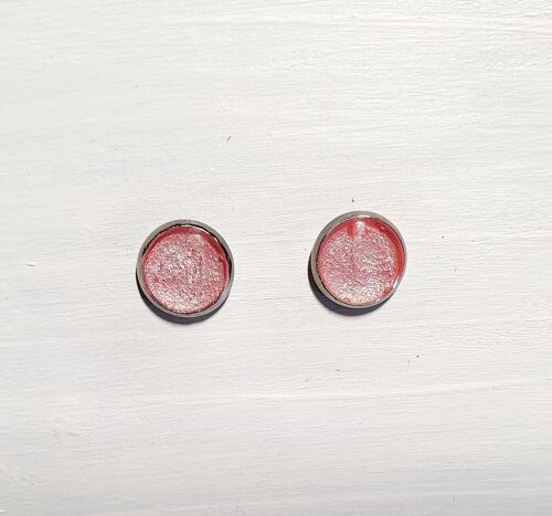 Mini round studs - Bubblegum pink ,SKU511