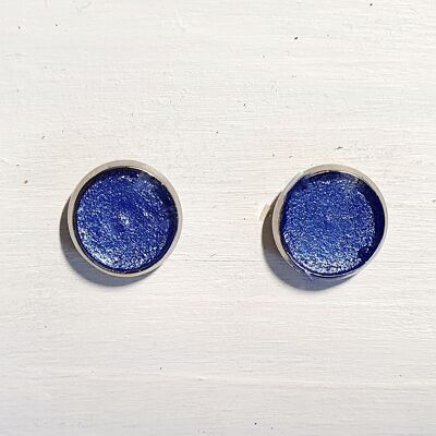 Mini round studs - Cornflower pearl ,SKU522