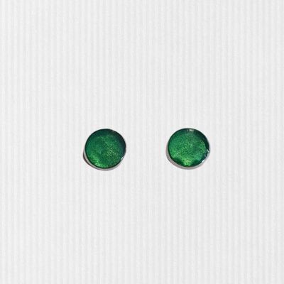 Mini round studs - Pearl Green ,SKU523