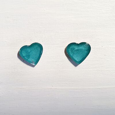 Mini heart studs - Turquoise ,SKU525