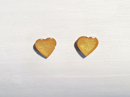 Mini heart studs - Gold ,SKU541