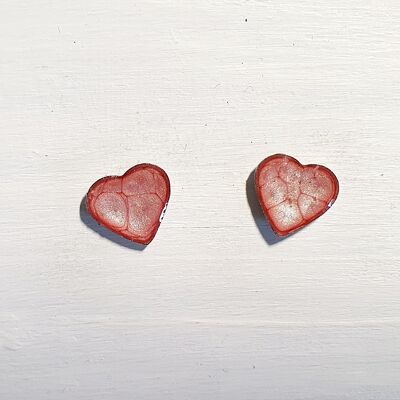 Mini heart studs - Bubblegum pink ,SKU543