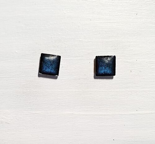 Mini square studs - Night blue ,SKU556