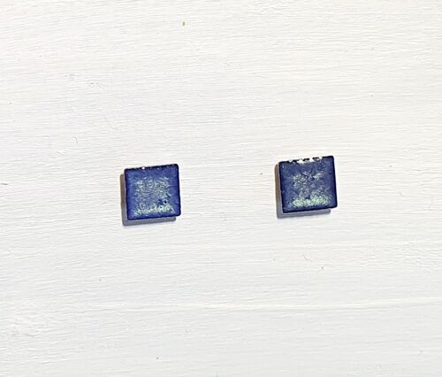 Mini square studs - Marine blue ,SKU558