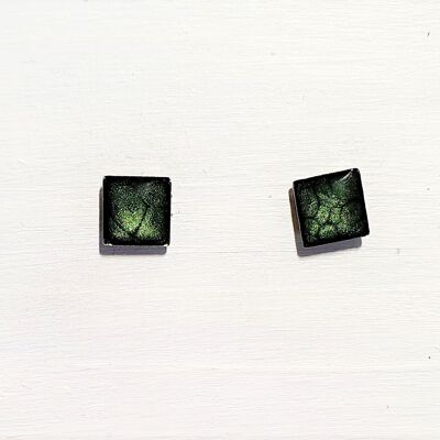 Mini borchie quadrate - Verde scuro ,SKU562