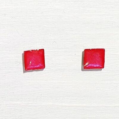 Mini clous carrés - Rose irisé ,SKU566
