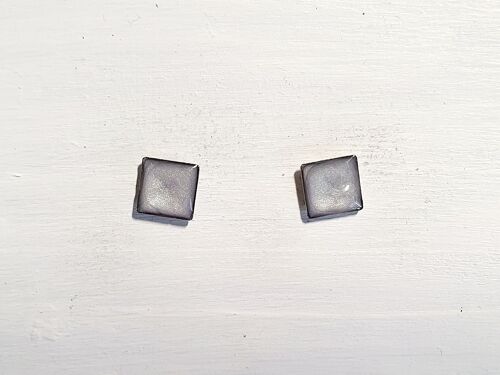 Mini square studs - Ice ,SKU574