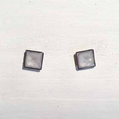 Mini square studs - Ice ,SKU574