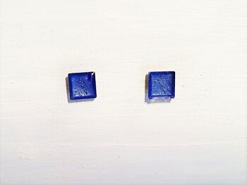 Mini clous carrés - Perle bleuet ,SKU584