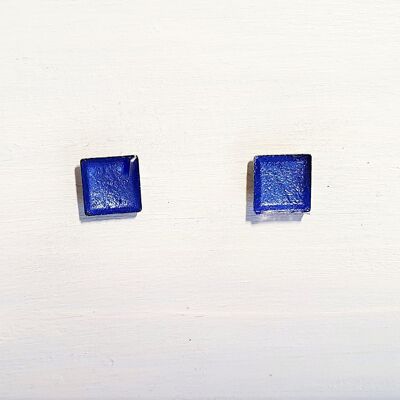 Mini clous carrés - Perle bleuet ,SKU584