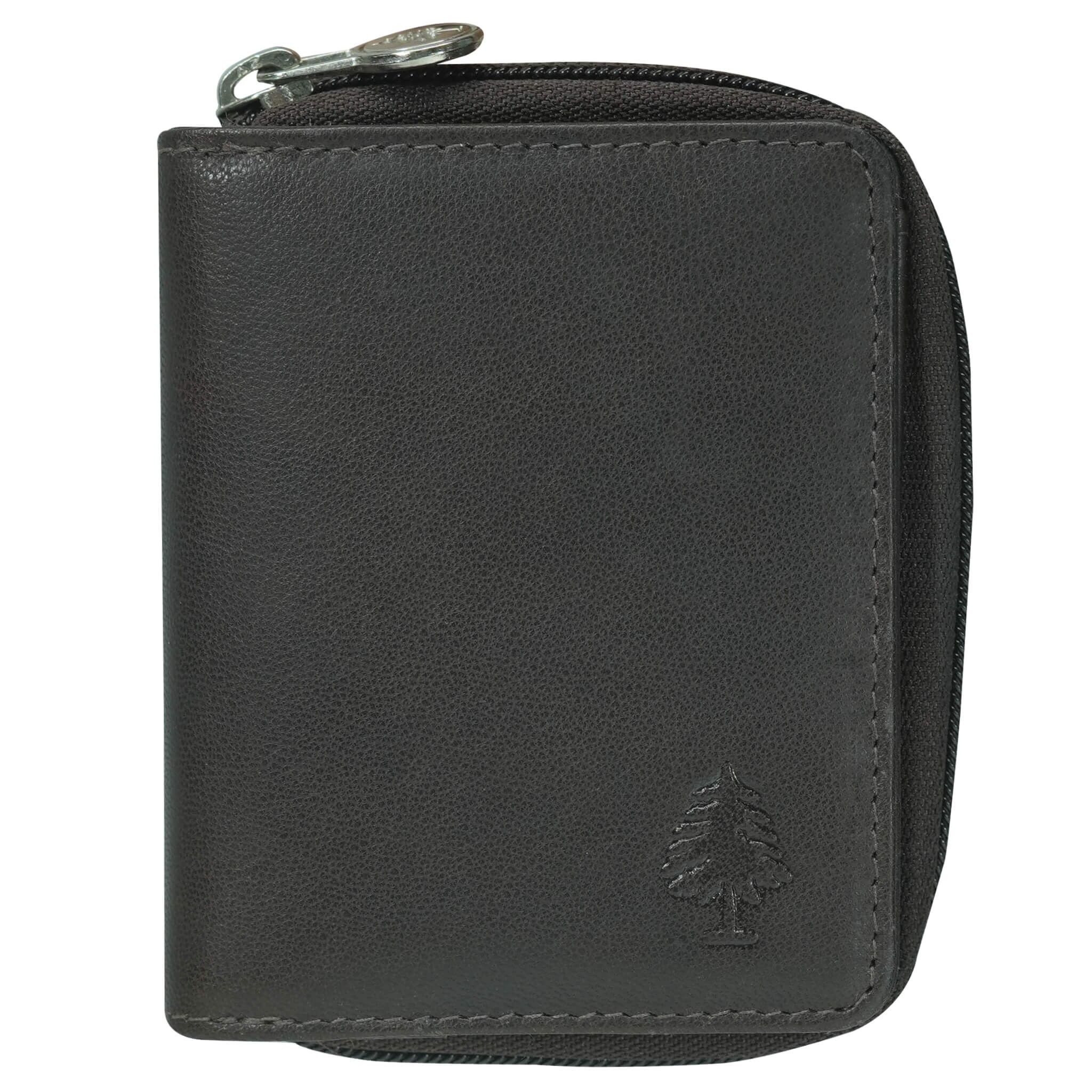 Greta genuine leather wallet for women with zippered compartment and RFID protection