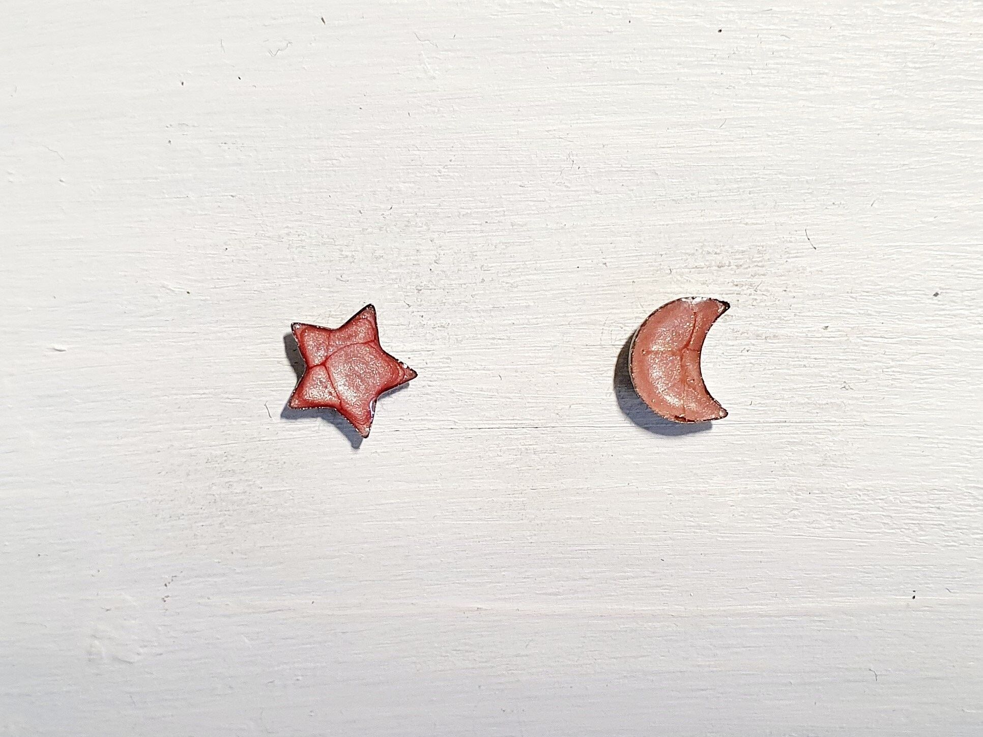 Mini Mond & Stern Ohrstecker - Bubblegum pink ,SKU603