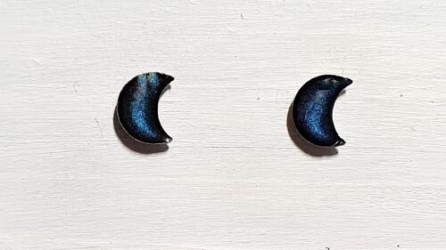 Mini moon studs - Night blue ,SKU616