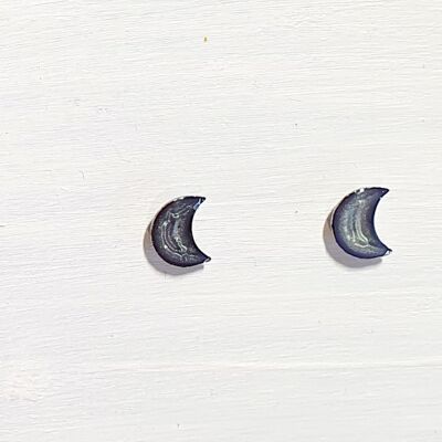 Mini clous de lune - Bleu marine ,SKU618