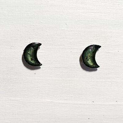 Mini tachuelas luna - Verde oscuro, SKU622