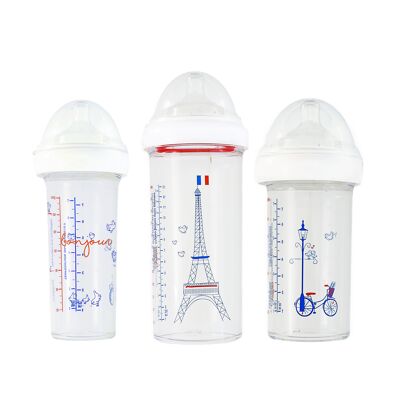 Set of 3 Ines de la fressange baby bottles