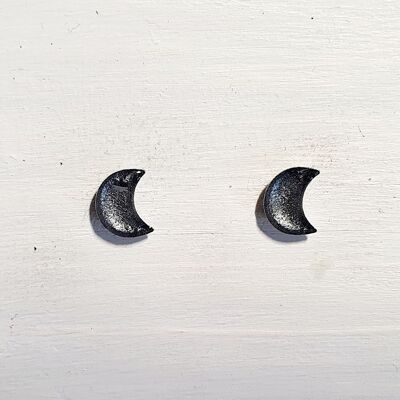 Mini moon studs - Silver ,SKU631