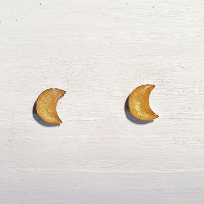 Mini moon studs - Gold ,SKU632