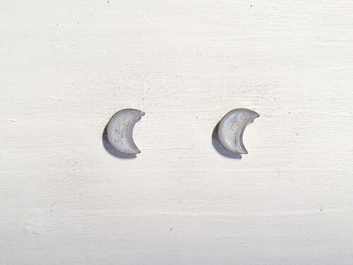 Mini moon studs - Ice ,SKU634