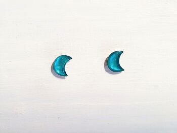 Mini clous de lune - Aqua irisé, SKU643