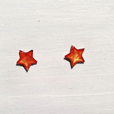 Mini clous étoiles - Orange irisé ,SKU656