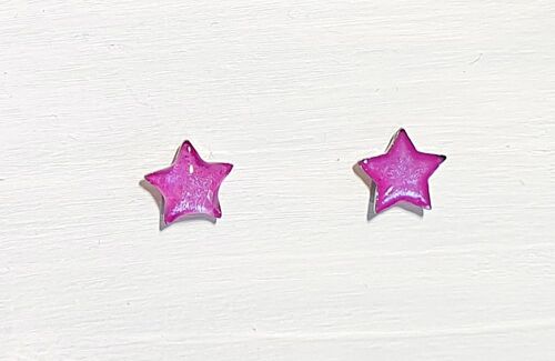 Mini star studs - Iridescent purple ,SKU658