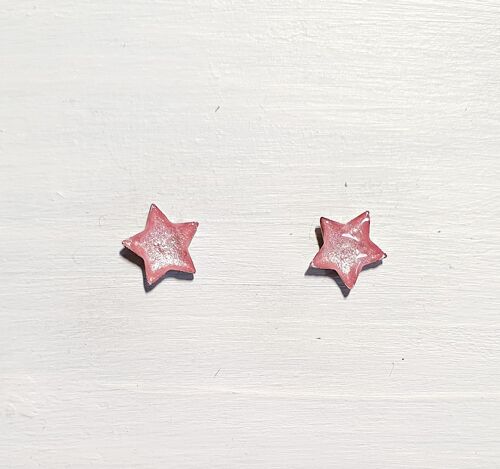 Mini star studs - Bubblegum pink ,SKU665