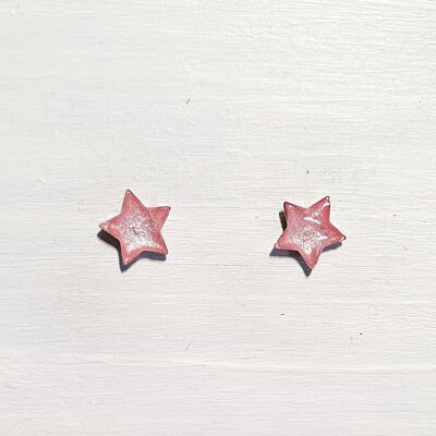 Mini clous étoiles - Rose bubblegum ,SKU665