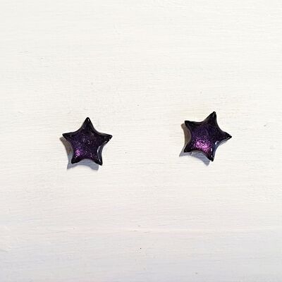 Mini star studs - Deep purple pearl ,SKU667