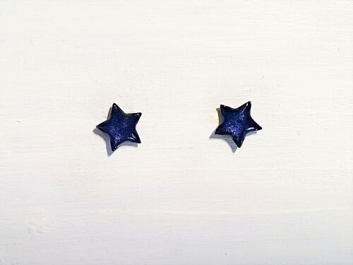 Mini star studs - Midnight pearl ,SKU668