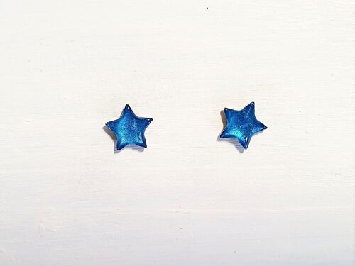 Mini star studs - Sea blue pearl ,SKU669