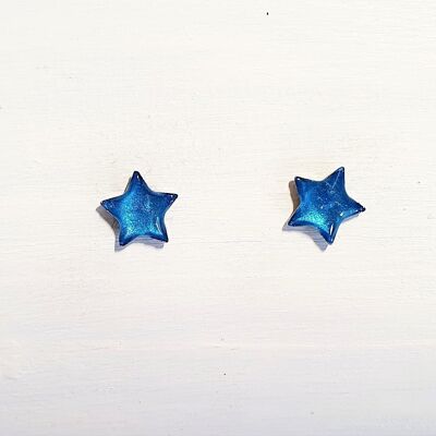 Mini tachuelas de estrella - Perla azul marino, SKU669