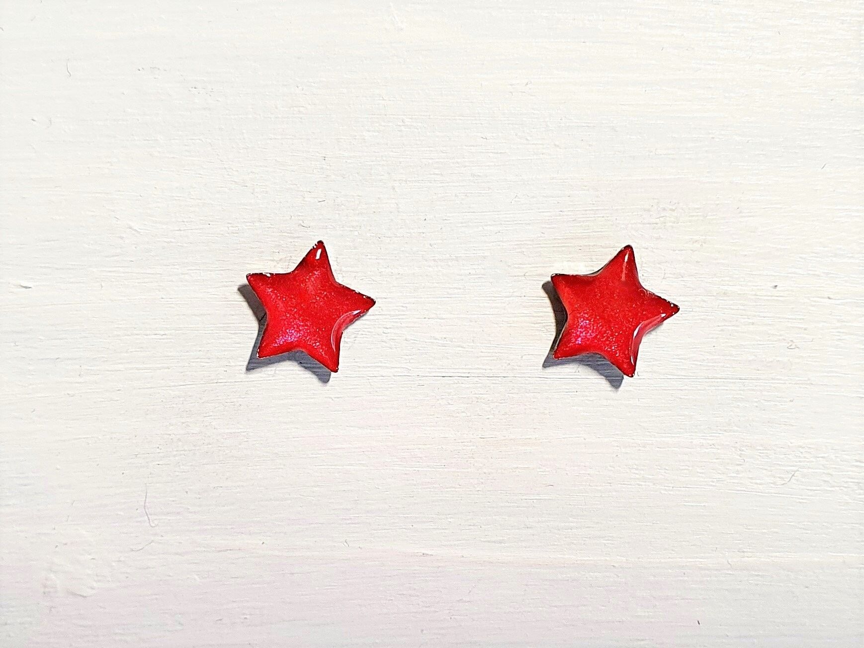 Mini tachuelas de estrella - Perla roja, SKU673