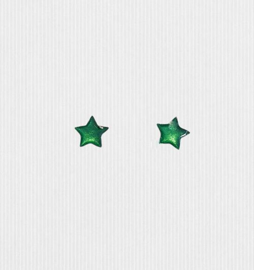 Mini star studs - Pearl Green ,SKU677