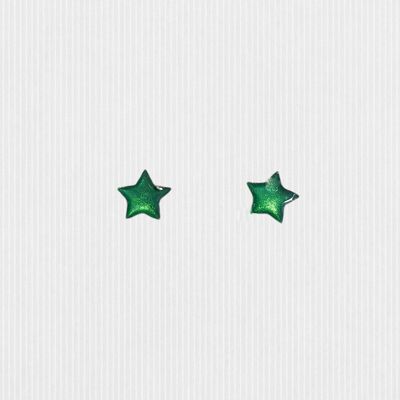 Mini star studs - Pearl Green ,SKU677