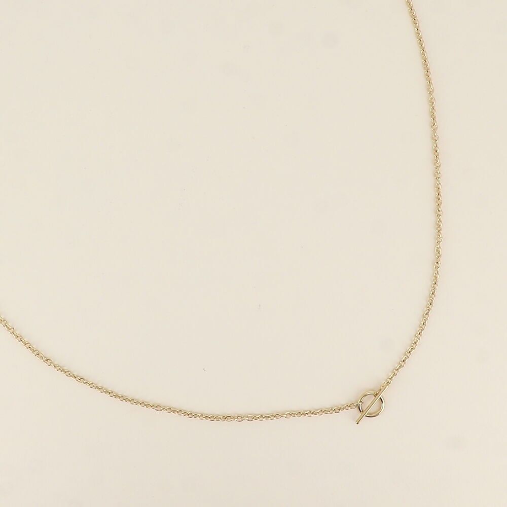 Necklace - ring and bar pendant