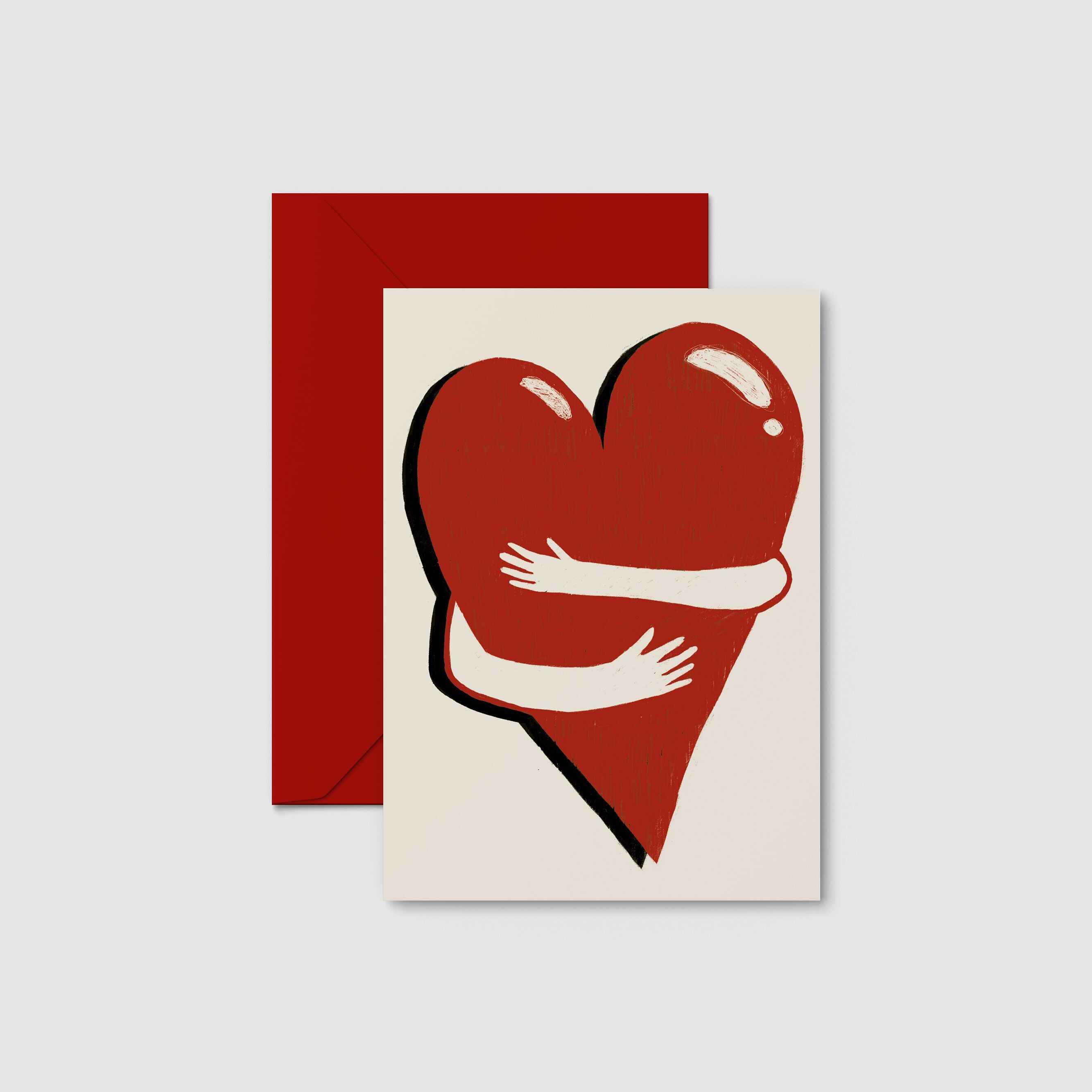Postkarte „Herzumarmung“
