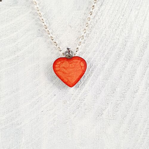 Heart pendant-nekclace - Orange ,SKU752