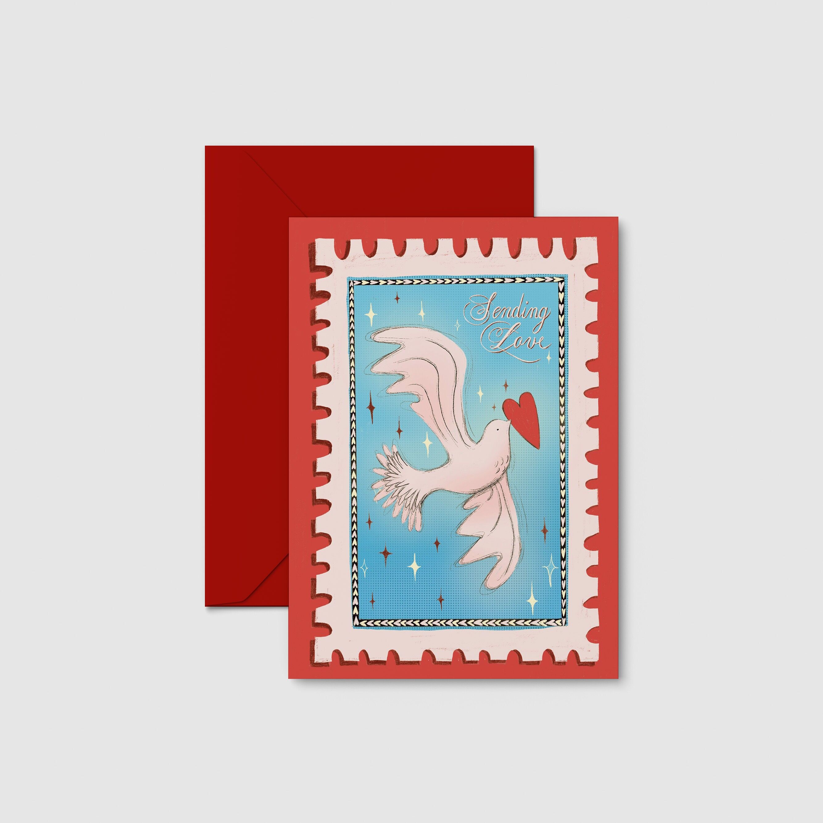 Postkarte „Liebe Grüße“