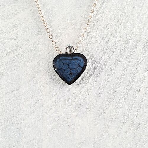 Heart pendant-nekclace - Night blue ,SKU756
