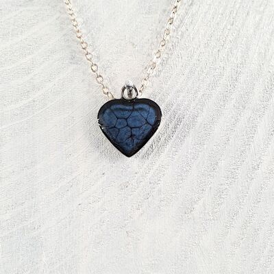 Heart pendant-neckclace - Night blue ,SKU756