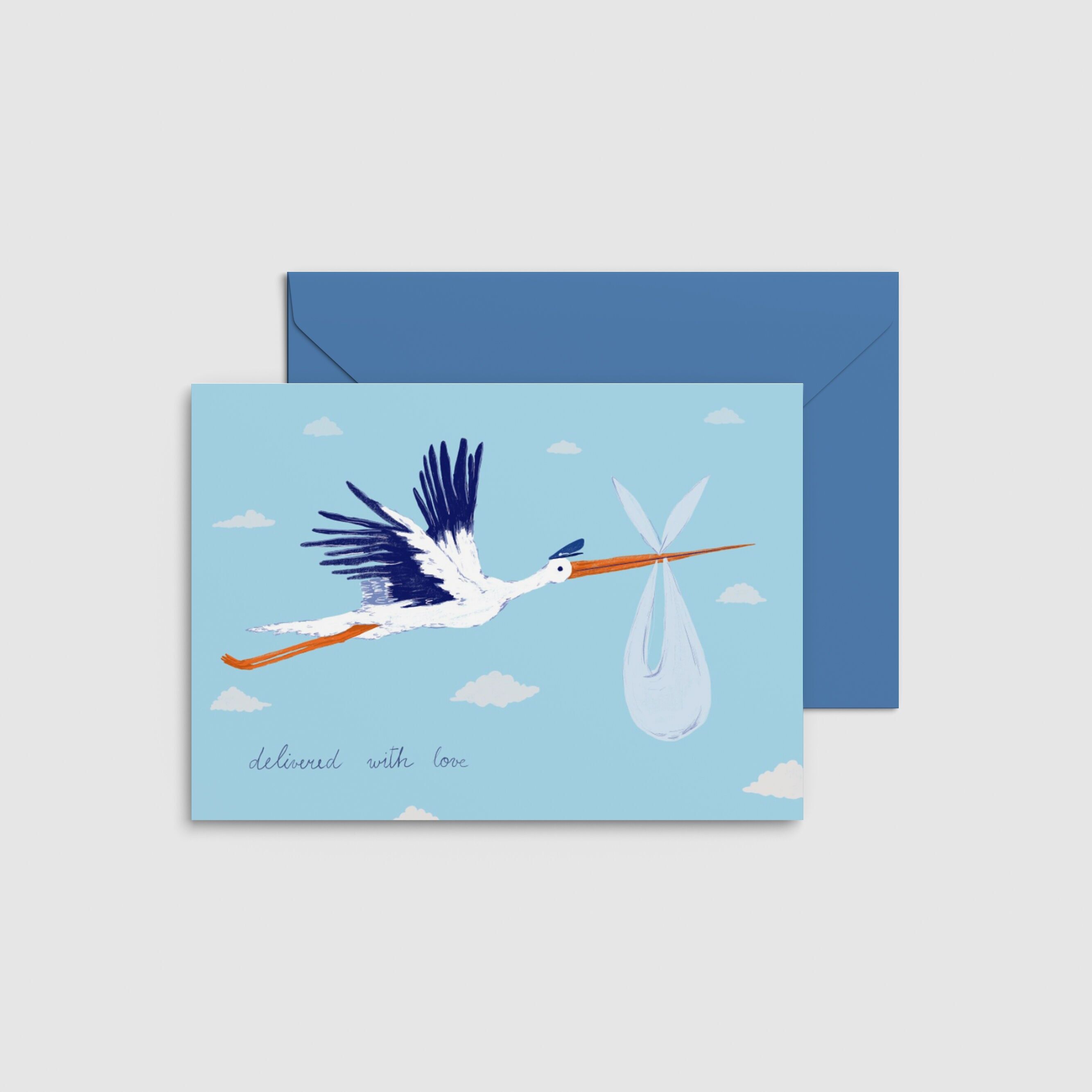 Postkarte „Babystorch“
