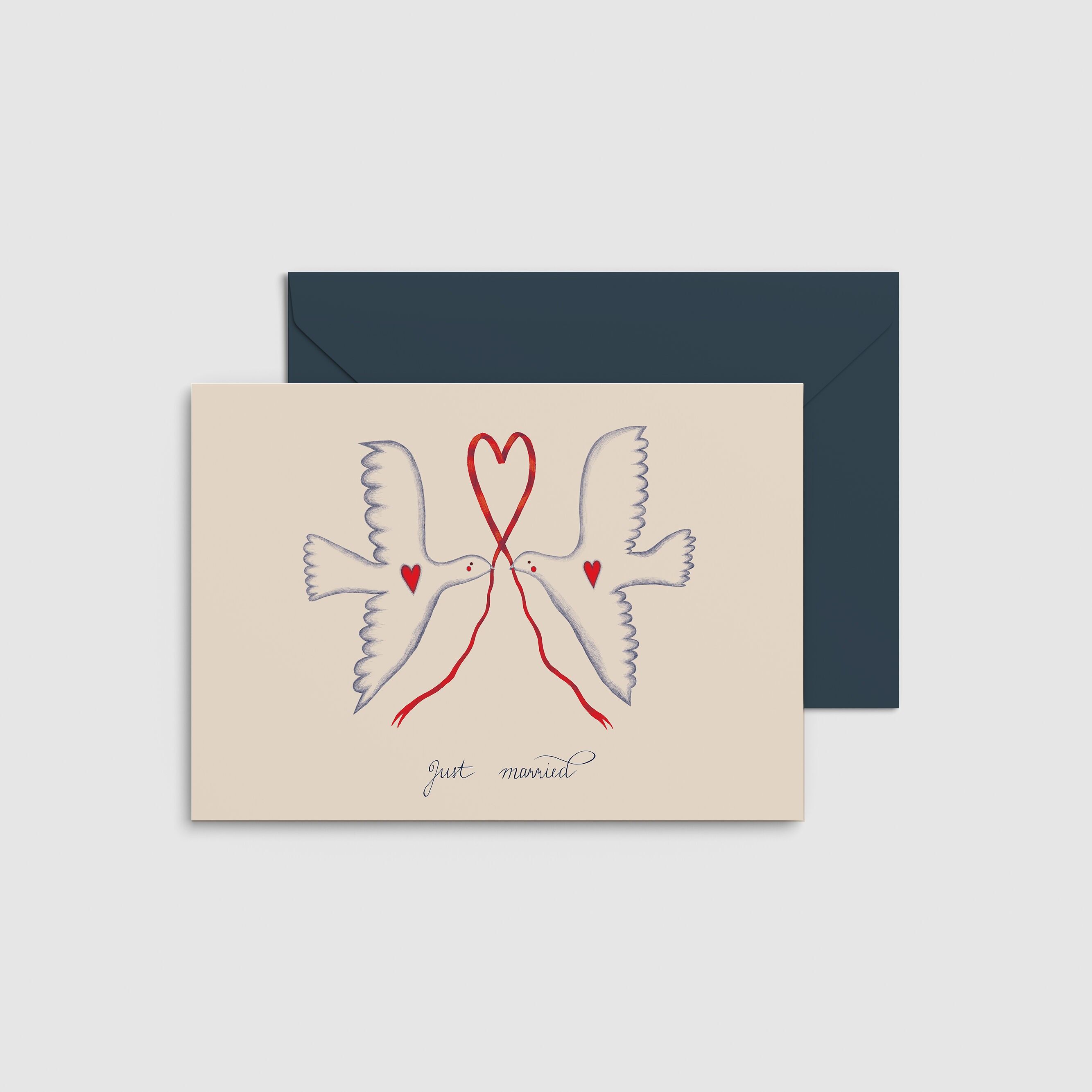 Postcard "Just Married"