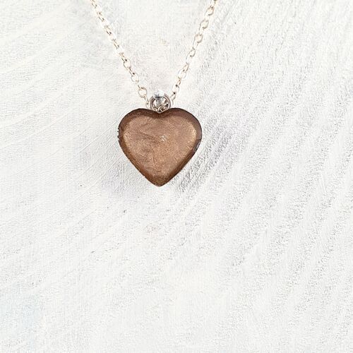 Heart pendant-nekclace - Latte pearl ,SKU774