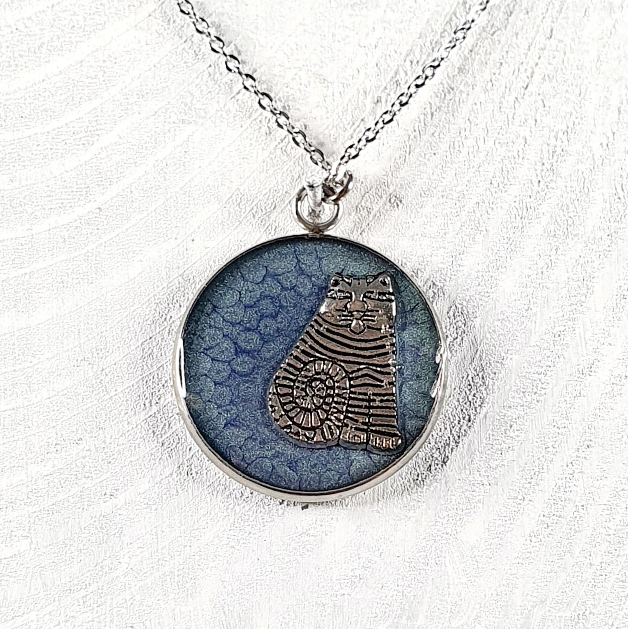 Collana con ciondolo Fat Cat - Navy, SKU781