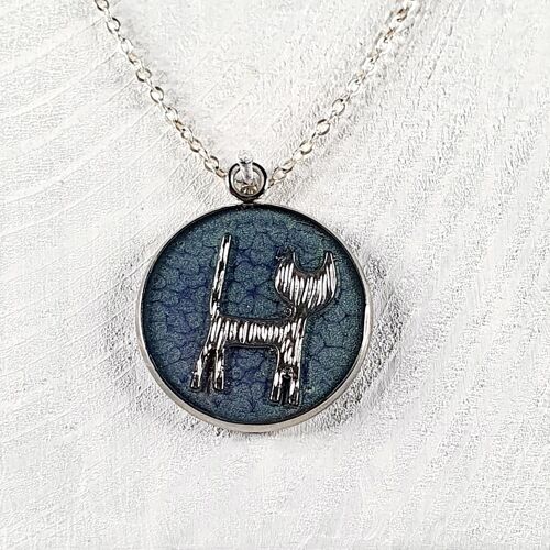 Cat pendant necklace - Marine ,SKU794