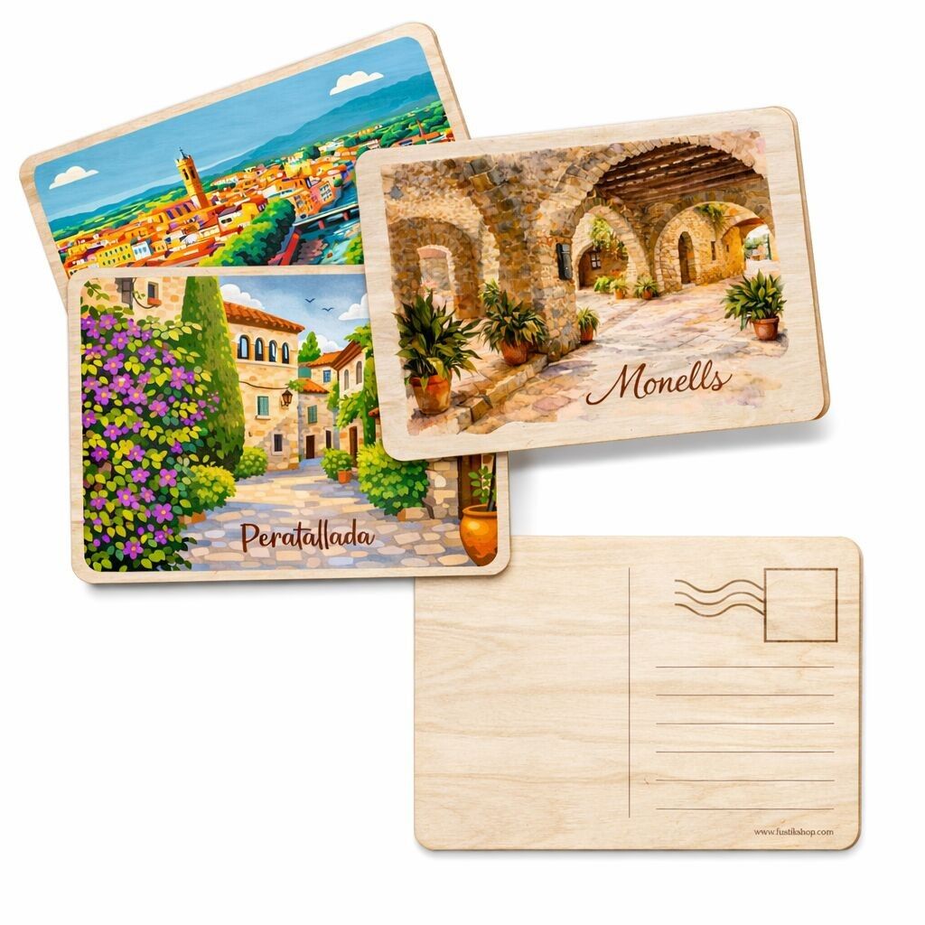 Personalized wooden postcards – Pack of 50
