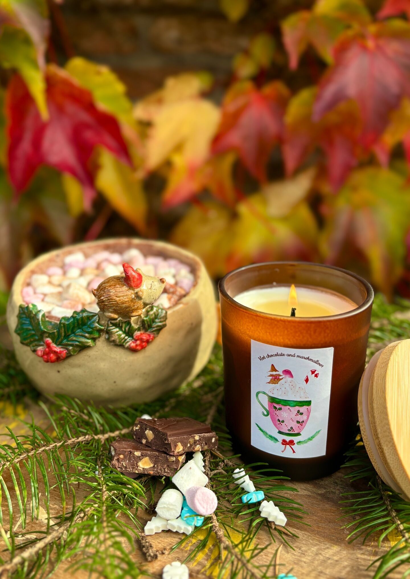 Bougie « Chocolat chaud et guimauves »