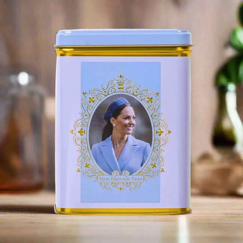 Teedose mit Porträt der Prinzessin Catherine von Wales, 40 Teebeutel