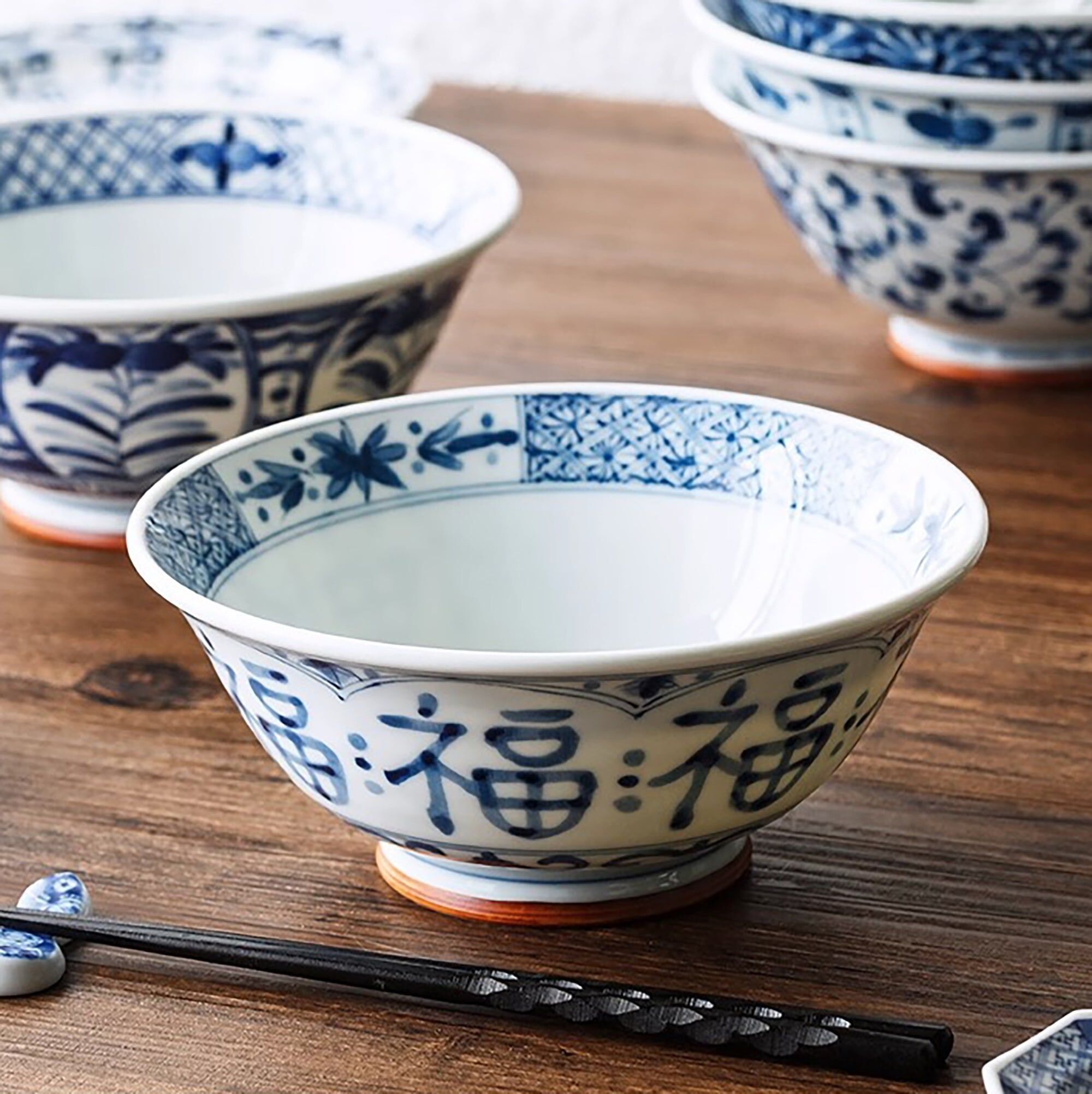 Traditional ramen bowl